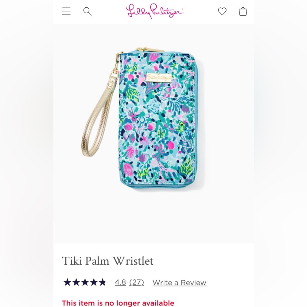 Lilly Pulitzer Tiki Palm Wristlet